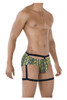 0510 Pikante Men's Neon Garter Briefs Color Green