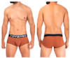 42181 Hawai Men's Solid Microfiber Briefs Color Amber