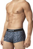 UMPA048 Papi Men's 2PK Micro-Flex Brazilian Trunks Color Blue-Texture