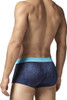 UMPA050 Papi Men's Fashion Micro-Flex Brazilian Trunks Color Blue Pixel Print