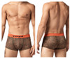 UMPA050 Papi Men's Fashion Micro-Flex Brazilian Trunks Color Orange Pixel Print