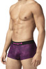 UMPA050 Papi Men's Fashion Micro-Flex Brazilian Trunks Color Purple Pixel Print