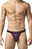 UMPA051 Papi Men's Fashion Micro-Flex Brazilian Jockstrap Color Purple Pixel Print