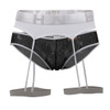 953 Hidden Men's Garter-Belt With Briefs Color White