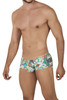 0542-1 Clever Men's Psychedelic Trunks Color Green