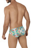 0543-1 Clever Men's Psychedelic Briefs Color Green