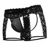 99369X CandyMan Men's Lace Garter Thong Color Black