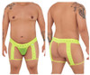 99369X CandyMan Men's Lace Garter Thong Color Hot Yellow