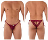 99579 CandyMan Men's Lace Heart Bikini Color Burgundy