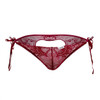 99579 CandyMan Men's Lace Heart Bikini Color Burgundy