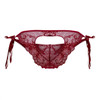 99579 CandyMan Men's Lace Heart Bikini Color Burgundy