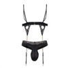 99581 CandyMan Men's Harness-Thong Outfit Color Black