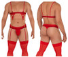 99581 CandyMan Men's Harness-Thong Outfit Color Red