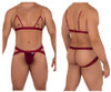 99582 CandyMan Men's Harness-Jockstrap Outfit Color Burgundy