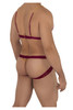 99582 CandyMan Men's Harness-Jockstrap Outfit Color Burgundy