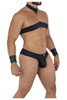 99592 CandyMan Men's Harness-Thong Fetish Outfit Color Black