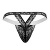 99594 CandyMan Men's Sexy Thing Lace Thong Color Black