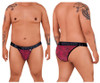 91098X Xtremen Men's Microfiber Mesh Bikini Color Red