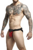 DMBL04* MaleBasics Men's Dngeon Peak-a-Boo Jockstrap Color Red