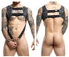 DMBL08* MaleBasics Dngeon Crop-Top Cock-Ring Harness Color Midnight