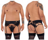 99550X CandyMan Men's Lace Garter-Jockstrap Set Color Black