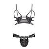 99604 CandyMan Men's Harness-Thong Outfit Color Black