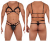 99610 CandyMan Men's Harness Thong Outfit Color Snake Print