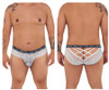 99615X CandyMan Men's "Spank Me" Lace Briefs Color White