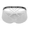 99615X CandyMan Men's "Spank Me" Lace Briefs Color White