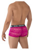 99616 CandyMan Men's "Trouble Maker" Lace Trunks Color Pink