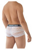 99616 CandyMan Men's "Trouble Maker" Lace Trunks Color White