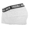 99616 CandyMan Men's "Trouble Maker" Lace Trunks Color White
