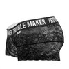 99616X CandyMan Men's "Trouble Maker" Lace Trunks Color Black