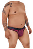 91100X Xtremen Men's Microfiber Mesh Thong Color Red