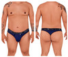 91101X Xtremen Men's Microfiber Thong Color Dark Blue