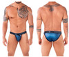 91109 Xtremen Men's Faux Leather Bikini Color Navy