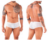 91112 Xtremen Men's Super Shine Trunks Color White