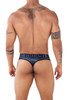 91113 Xtremen Men's Faux Leather Thong Color Navy