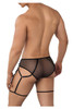 99625 CandyMan Men's Mesh Garter Briefs Color Black