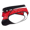 99627 CandyMan Men's Lace Jockstrap Color Red