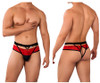 99627 CandyMan Men's Lace Jockstrap Color Red