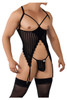 99654 CandyMan Men's Mesh Two-Piece Set Color Black