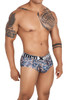 41313 Xtremen Men's Printed Briefs Color Orange