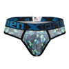 91131 Xtremen Men's Printed Thong Color Green