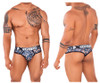 91131 Xtremen Men's Printed Thong Color Orange