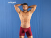 EW1160 ErgoWear Men's X4D Boxer Briefs Color Burgundy