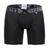 70004 Plus Xtremen Men's Striped Boxer Brief Color Black