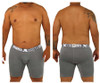 70005 Plus Xtremen Men's Long Boxer Briefs Color Gray