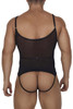 99670 CandyMan Men's Harness Bodysuit Color Black