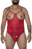 99670X CandyMan Men's Harness Bodysuit Color Red